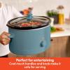 imagebella 60 Qt Manual Slow Cooker Ceramic Nonstick Coating 3 Temperature Settings Dishwasher Safe Stoneware Pot and Tempered Glass Lid Cool Touch Handles ampamp Tangle Free Cord Wrap BlossomSurf