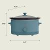 imagebella 60 Qt Manual Slow Cooker Ceramic Nonstick Coating 3 Temperature Settings Dishwasher Safe Stoneware Pot and Tempered Glass Lid Cool Touch Handles ampamp Tangle Free Cord Wrap BlossomSurf