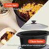 imagebella 60 Qt Manual Slow Cooker Ceramic Nonstick Coating 3 Temperature Settings Dishwasher Safe Stoneware Pot and Tempered Glass Lid Cool Touch Handles ampamp Tangle Free Cord Wrap BlossomPlum