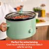 imagebella 60 Qt Manual Slow Cooker Ceramic Nonstick Coating 3 Temperature Settings Dishwasher Safe Stoneware Pot and Tempered Glass Lid Cool Touch Handles ampamp Tangle Free Cord Wrap BlossomSeaglass