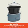 imagebella 60 Qt Programmable Slow Cooker Ceramic Nonstick Coating Adjustable Temperature ampamp Cooking Times Dishwasher Safe Stoneware Pot ampamp Tempered Glass Lid Tangle Free Cord Wrap SurfSurf