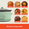 imagebella 60 Qt Programmable Slow Cooker Ceramic Nonstick Coating Adjustable Temperature ampamp Cooking Times Dishwasher Safe Stoneware Pot ampamp Tempered Glass Lid Tangle Free Cord Wrap SurfSeaglass