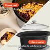 imagebella 60 Qt Programmable Slow Cooker Ceramic Nonstick Coating Adjustable Temperature ampamp Cooking Times Dishwasher Safe Stoneware Pot ampamp Tempered Glass Lid Tangle Free Cord Wrap SurfOatmilk