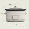 imagebella 60 Qt Programmable Slow Cooker Ceramic Nonstick Coating Adjustable Temperature ampamp Cooking Times Dishwasher Safe Stoneware Pot ampamp Tempered Glass Lid Tangle Free Cord Wrap SurfOatmilk