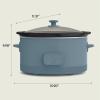 imagebella 60 Qt Programmable Slow Cooker Ceramic Nonstick Coating Adjustable Temperature ampamp Cooking Times Dishwasher Safe Stoneware Pot ampamp Tempered Glass Lid Tangle Free Cord Wrap SurfSurf