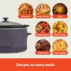 imagebella 60 Qt Programmable Slow Cooker Ceramic Nonstick Coating Adjustable Temperature ampamp Cooking Times Dishwasher Safe Stoneware Pot ampamp Tempered Glass Lid Tangle Free Cord Wrap SurfPlum