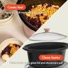 imagebella 60 Qt Programmable Slow Cooker Ceramic Nonstick Coating Adjustable Temperature ampamp Cooking Times Dishwasher Safe Stoneware Pot ampamp Tempered Glass Lid Tangle Free Cord Wrap SurfBlossom
