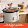 imagebella 60 Qt Programmable Slow Cooker Ceramic Nonstick Coating Adjustable Temperature ampamp Cooking Times Dishwasher Safe Stoneware Pot ampamp Tempered Glass Lid Tangle Free Cord Wrap SurfOatmilk