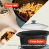 imagebella 60 Qt Programmable Slow Cooker Ceramic Nonstick Coating Adjustable Temperature ampamp Cooking Times Dishwasher Safe Stoneware Pot ampamp Tempered Glass Lid Tangle Free Cord Wrap SurfSurf