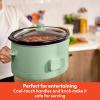 imagebella 60 Qt Programmable Slow Cooker Ceramic Nonstick Coating Adjustable Temperature ampamp Cooking Times Dishwasher Safe Stoneware Pot ampamp Tempered Glass Lid Tangle Free Cord Wrap SurfSeaglass