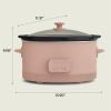 imagebella 60 Qt Programmable Slow Cooker Ceramic Nonstick Coating Adjustable Temperature ampamp Cooking Times Dishwasher Safe Stoneware Pot ampamp Tempered Glass Lid Tangle Free Cord Wrap SurfBlossom