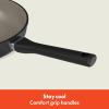 imagebella 7 Piece Cookware Set with EverGood Ceramic Nonstick Coating Dishwasher Safe Oven Safe All Stovetops Compatible Glass Lids with Silicone Rims Cool Touch Handles SeaglassBlack