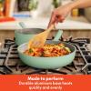 imagebella 7 Piece Cookware Set with EverGood Ceramic Nonstick Coating Dishwasher Safe Oven Safe All Stovetops Compatible Glass Lids with Silicone Rims Cool Touch Handles SeaglassSeaglass