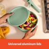 imagebella 8 Piece Cookware Set Fitsanywhere Kitchenware w EverGood Ceramic Nonstick Coating Removable Handles Dishwasher ampamp Oven Safe All Stovetops Compatible Glass Lids w Silicone Rims OatmilkSeaglass