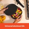 imagebella 8 Piece Cookware Set Fitsanywhere Kitchenware w EverGood Ceramic Nonstick Coating Removable Handles Dishwasher ampamp Oven Safe All Stovetops Compatible Glass Lids w Silicone Rims OatmilkBlack