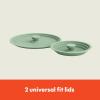 imagebella 9 Piece Ceramic Nonstick Cookware Set Fitsanywhere Kitchenware w EverGood Coating Dishwasher ampamp Oven Safe All Stovetops Compatible Stackable Design Cool Touch Handles OatmilkSeaglass