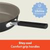 imagebella 9 Piece Ceramic Nonstick Cookware Set Fitsanywhere Kitchenware w EverGood Coating Dishwasher ampamp Oven Safe All Stovetops Compatible Stackable Design Cool Touch Handles OatmilkBlack