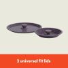 imagebella 9 Piece Ceramic Nonstick Cookware Set Fitsanywhere Kitchenware w EverGood Coating Dishwasher ampamp Oven Safe All Stovetops Compatible Stackable Design Cool Touch Handles OatmilkPlum