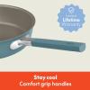 imagebella 9 Piece Ceramic Nonstick Cookware Set Fitsanywhere Kitchenware w EverGood Coating Dishwasher ampamp Oven Safe All Stovetops Compatible Stackable Design Cool Touch Handles OatmilkSurf
