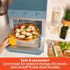 imagebella Air Fry Toaster Oven 7 Preset Cooking Options DishwasherSafe EverGood Coated Trays Included 60Minute Auto Shutoff w Audible Timer Power Indicator Light 1700 Watt OatmilkSurf