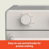 imagebella Air Fry Toaster Oven 7 Preset Cooking Options DishwasherSafe EverGood Coated Trays Included 60Minute Auto Shutoff w Audible Timer Power Indicator Light 1700 Watt OatmilkOatmilk