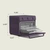 imagebella Air Fry Toaster Oven 7 Preset Cooking Options DishwasherSafe EverGood Coated Trays Included 60Minute Auto Shutoff w Audible Timer Power Indicator Light 1700 Watt OatmilkPlum