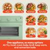 imagebella Air Fry Toaster Oven 7 Preset Cooking Options DishwasherSafe EverGood Coated Trays Included 60Minute Auto Shutoff w Audible Timer Power Indicator Light 1700 Watt OatmilkSeaglass