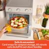 imagebella Air Fry Toaster Oven 7 Preset Cooking Options DishwasherSafe EverGood Coated Trays Included 60Minute Auto Shutoff w Audible Timer Power Indicator Light 1700 Watt OatmilkOatmilk