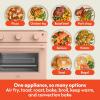 imagebella Air Fry Toaster Oven 7 Preset Cooking Options DishwasherSafe EverGood Coated Trays Included 60Minute Auto Shutoff w Audible Timer Power Indicator Light 1700 Watt OatmilkBlossom