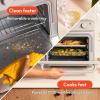 imagebella Air Fry Toaster Oven 7 Preset Cooking Options DishwasherSafe EverGood Coated Trays Included 60Minute Auto Shutoff w Audible Timer Power Indicator Light 1700 Watt OatmilkOatmilk