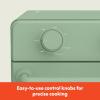 imagebella Air Fry Toaster Oven 7 Preset Cooking Options DishwasherSafe EverGood Coated Trays Included 60Minute Auto Shutoff w Audible Timer Power Indicator Light 1700 Watt OatmilkSeaglass