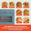 imagebella Air Fry Toaster Oven 7 Preset Cooking Options DishwasherSafe EverGood Coated Trays Included 60Minute Auto Shutoff w Audible Timer Power Indicator Light 1700 Watt OatmilkSurf