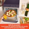 imagebella Air Fry Toaster Oven 7 Preset Cooking Options DishwasherSafe EverGood Coated Trays Included 60Minute Auto Shutoff w Audible Timer Power Indicator Light 1700 Watt OatmilkPlum