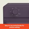 imagebella Air Fry Toaster Oven 7 Preset Cooking Options DishwasherSafe EverGood Coated Trays Included 60Minute Auto Shutoff w Audible Timer Power Indicator Light 1700 Watt OatmilkPlum