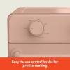 imagebella Air Fry Toaster Oven 7 Preset Cooking Options DishwasherSafe EverGood Coated Trays Included 60Minute Auto Shutoff w Audible Timer Power Indicator Light 1700 Watt OatmilkBlossom