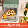 imagebella Air Fry Toaster Oven 7 Preset Cooking Options DishwasherSafe EverGood Coated Trays Included 60Minute Auto Shutoff w Audible Timer Power Indicator Light 1700 Watt OatmilkSeaglass