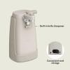 imagebella Electric Can Opener and Knife Sharpener Multifunctional Jar and Bottle Opener with Removable Cutting Lever and Cord Storage Stainless Steel Blade SurfOatmilk