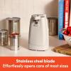 imagebella Electric Can Opener and Knife Sharpener Multifunctional Jar and Bottle Opener with Removable Cutting Lever and Cord Storage Stainless Steel Blade SurfOatmilk