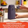 imagebella Electric Can Opener and Knife Sharpener Multifunctional Jar and Bottle Opener with Removable Cutting Lever and Cord Storage Stainless Steel Blade SurfPlum