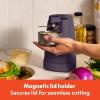 imagebella Electric Can Opener and Knife Sharpener Multifunctional Jar and Bottle Opener with Removable Cutting Lever and Cord Storage Stainless Steel Blade SurfPlum