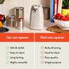 imagebella Electric Can Opener and Knife Sharpener Multifunctional Jar and Bottle Opener with Removable Cutting Lever and Cord Storage Stainless Steel Blade SurfOatmilk