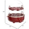 imagebella Electric Egg Cooker 14 Eggs Capacity Tray Double Stack for Poached Scrambled Hard Medium ampamp Soft Boiled Eggs Omelets and Steamed Dumplings Auto Shutoff 360 Watt BlossomRed