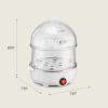 imagebella Electric Egg Cooker 14 Eggs Capacity Tray Double Stack for Poached Scrambled Hard Medium ampamp Soft Boiled Eggs Omelets and Steamed Dumplings Auto Shutoff 360 Watt BlossomWhite