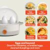imagebella Electric Egg Cooker 7 Eggs Capacity Tray Single Stack for Poached Scrambled Hard Medium ampamp Soft Boiled Eggs Omelets and Steamed Dumplings Auto Shutoff 360 Watt BlossomOatmilk
