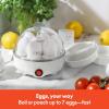 imagebella Electric Egg Cooker 7 Eggs Capacity Tray Single Stack for Poached Scrambled Hard Medium ampamp Soft Boiled Eggs Omelets and Steamed Dumplings Auto Shutoff 360 Watt BlossomWhite