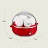 imagebella Electric Egg Cooker 7 Eggs Capacity Tray Single Stack for Poached Scrambled Hard Medium ampamp Soft Boiled Eggs Omelets and Steamed Dumplings Auto Shutoff 360 Watt BlossomRed