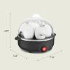 imagebella Electric Egg Cooker 7 Eggs Capacity Tray Single Stack for Poached Scrambled Hard Medium ampamp Soft Boiled Eggs Omelets and Steamed Dumplings Auto Shutoff 360 Watt BlossomBlack