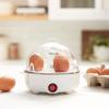 imagebella Electric Egg Cooker 7 Eggs Capacity Tray Single Stack for Poached Scrambled Hard Medium ampamp Soft Boiled Eggs Omelets and Steamed Dumplings Auto Shutoff 360 Watt BlossomWhite