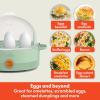 imagebella Electric Egg Cooker 7 Eggs Capacity Tray Single Stack for Poached Scrambled Hard Medium ampamp Soft Boiled Eggs Omelets and Steamed Dumplings Auto Shutoff 360 Watt BlossomSeaglass