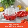 imagebella Electric Egg Cooker 7 Eggs Capacity Tray Single Stack for Poached Scrambled Hard Medium ampamp Soft Boiled Eggs Omelets and Steamed Dumplings Auto Shutoff 360 Watt BlossomRed